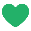 Toss green heart emoji image