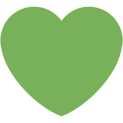 Twitter green heart emoji image