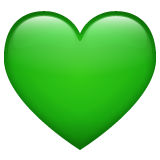 Whatsapp green heart emoji image