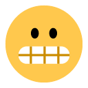 Toss Grimacing Face emoji image
