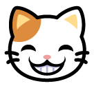 SoftBank grinning cat face with smiling eyes emoji image
