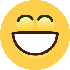 Skype Grinning Face emoji image