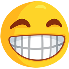 Facebook Messenger grinning face with smiling eyes emoji image