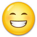 LG grinning face with smiling eyes emoji image