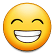 Samsung grinning face with smiling eyes emoji image