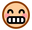SoftBank grinning face with smiling eyes emoji image