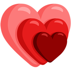 Facebook Messenger growing heart emoji image