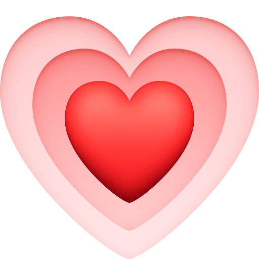 Facebook growing heart emoji image