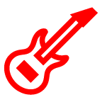 au by KDDI guitar emoji image