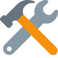 Twitter hammer and wrench emoji image