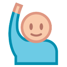 HTC happy person raising one hand emoji image