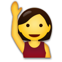 LG happy person raising one hand emoji image