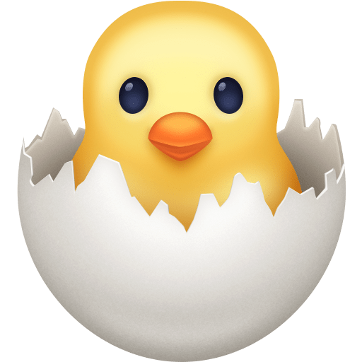 Facebook hatching chick emoji image