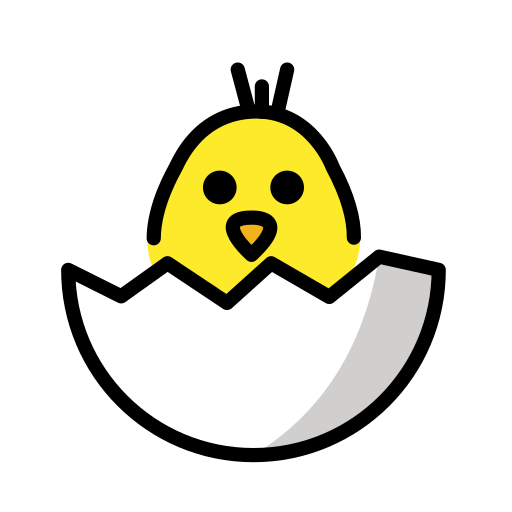 Openmoji hatching chick emoji image