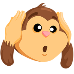 Facebook Messenger hear-no-evil monkey emoji image
