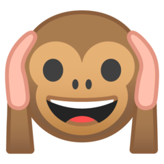 Google hear-no-evil monkey emoji image