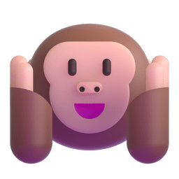 Microsoft Teams hear-no-evil monkey emoji image
