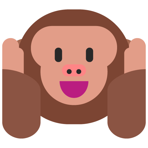 Microsoft hear-no-evil monkey emoji image