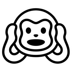 Noto Emoji Font hear-no-evil monkey emoji image