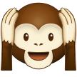 Samsung hear-no-evil monkey emoji image