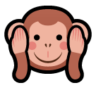 SoftBank hear-no-evil monkey emoji image