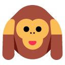 Toss hear-no-evil monkey emoji image