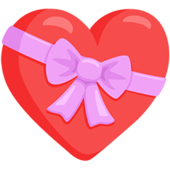 Facebook Messenger heart with ribbon emoji image