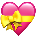 IOS/Apple heart with ribbon emoji image