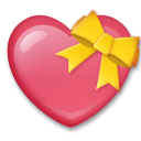 LG heart with ribbon emoji image