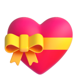 Microsoft Teams heart with ribbon emoji image