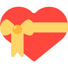 Mozilla heart with ribbon emoji image