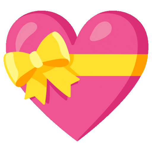 Noto Emoji Animation heart with ribbon emoji image