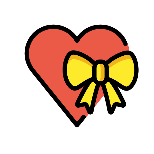 Openmoji heart with ribbon emoji image