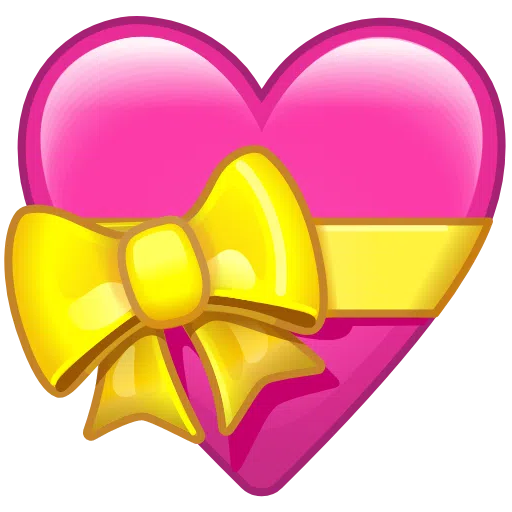 Telegram heart with ribbon emoji image