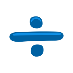 Facebook Messenger heavy division sign emoji image