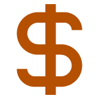 au by KDDI heavy dollar sign emoji image