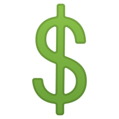 Google heavy dollar sign emoji image