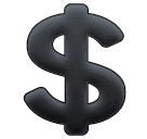 Huawei heavy dollar sign emoji image