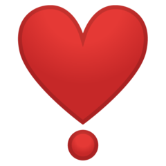Google heavy heart exclamation mark ornament emoji image