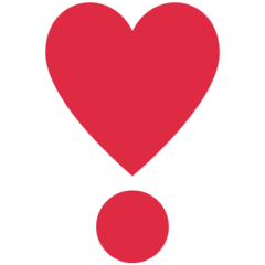 Twitter heavy heart exclamation mark ornament emoji image