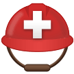 Samsung helmet with white cross emoji image