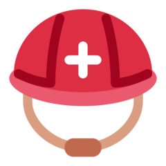 Twitter helmet with white cross emoji image