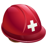 Whatsapp helmet with white cross emoji image