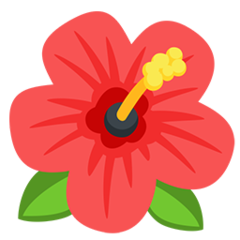Facebook Messenger hibiscus emoji image