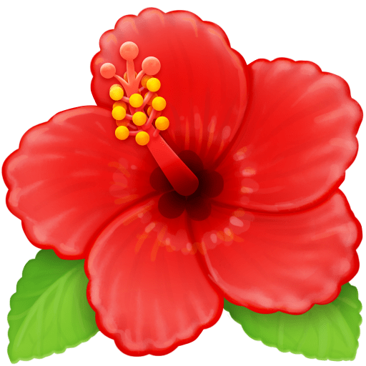 Facebook hibiscus emoji image