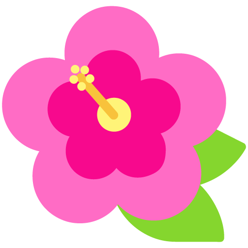 Microsoft hibiscus emoji image