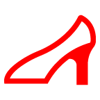 au by KDDI high-heeled shoe emoji image