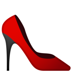 Google high-heeled shoe emoji image
