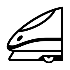 Noto Emoji Font high-speed train emoji image