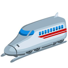 Facebook Messenger high-speed train with bullet nose emoji image